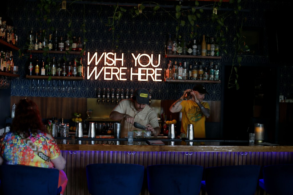 Glad to be here. Portland bar scene. 